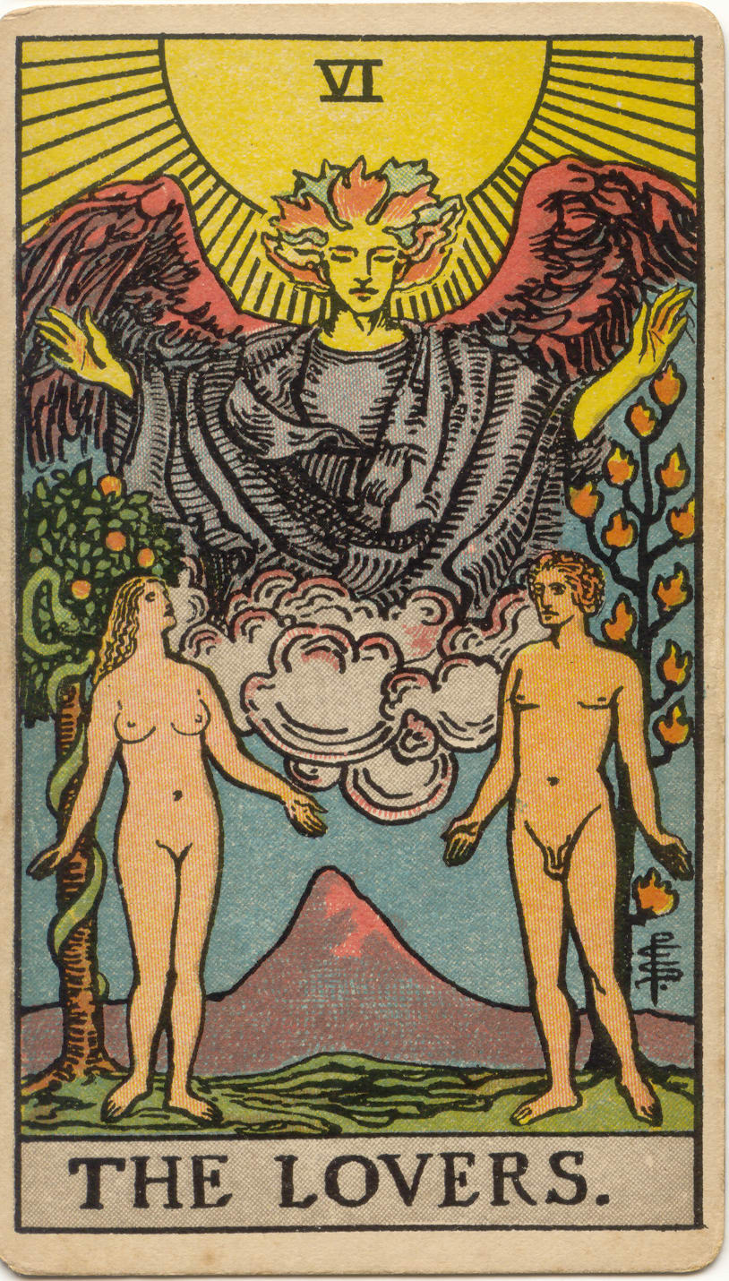 Aşıklar Rider–Waite–Smith tarot kartı