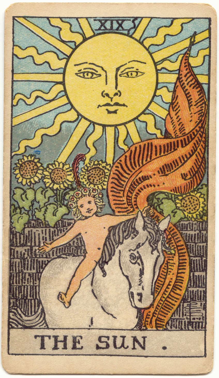Güneş Rider–Waite–Smith tarot kartı