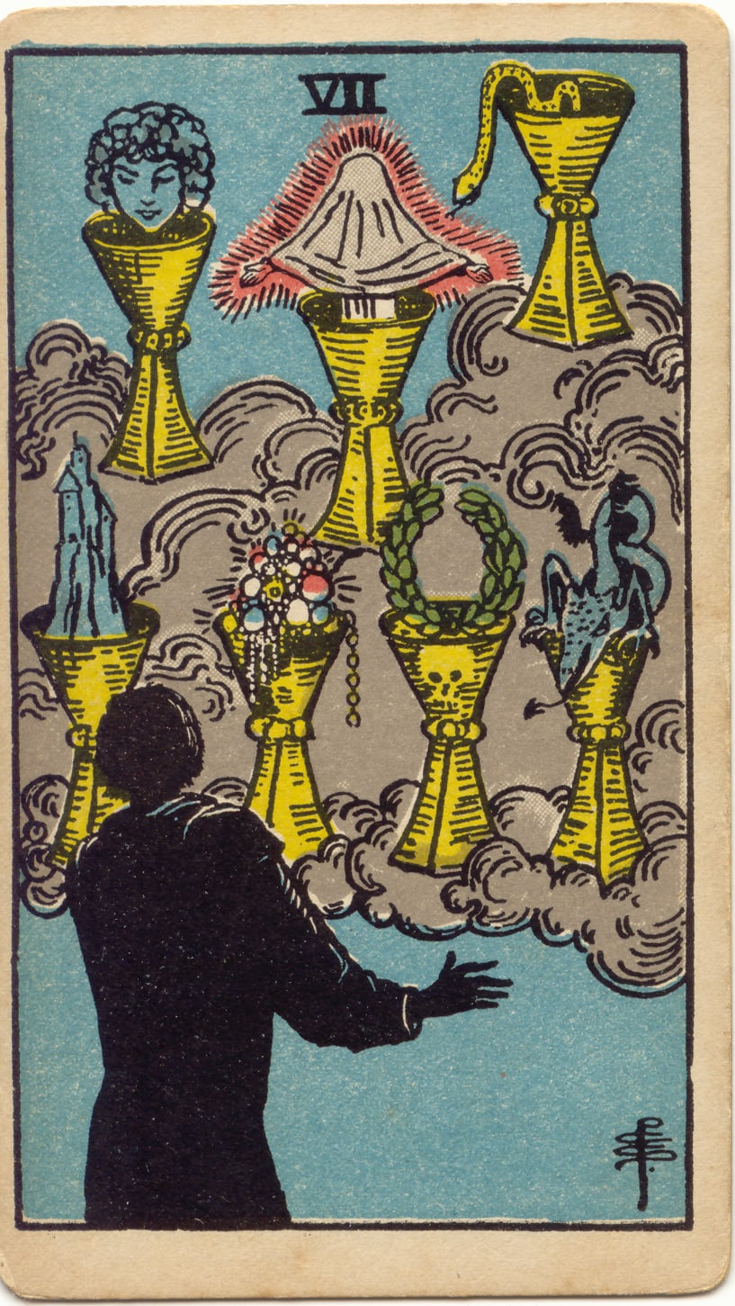 Seven of Cups Rider–Waite–Smith tarot card