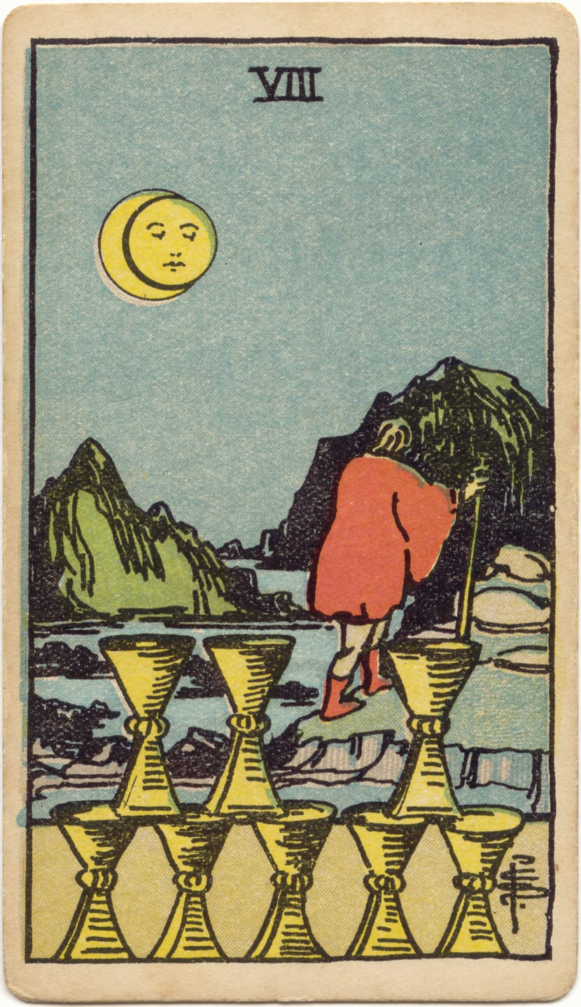 Eight of Cups Rider–Waite–Smith tarot card