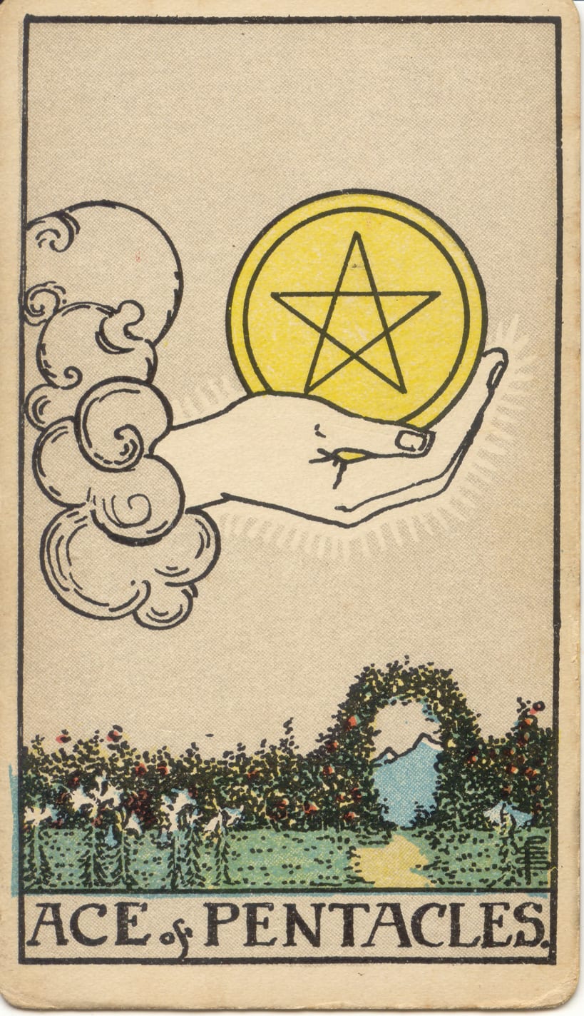 Ace of Pentacles Rider–Waite–Smith tarot card