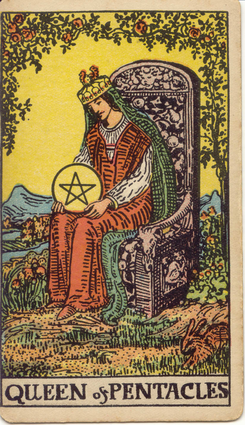 Pentagramların Kraliçesi Rider–Waite–Smith tarot kartı