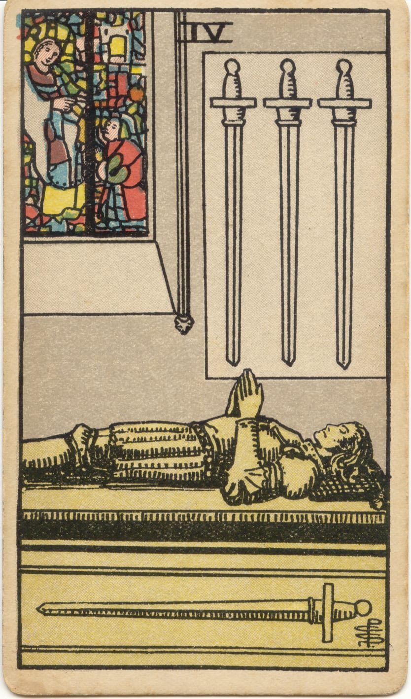 Four of Swords Rider–Waite–Smith tarot card