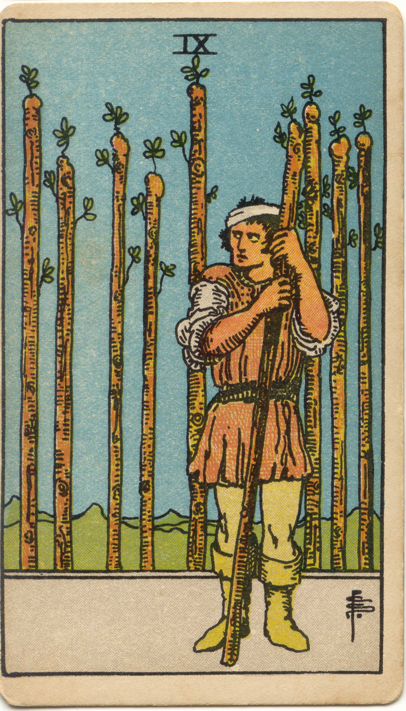 Nine of Wands Rider–Waite–Smith tarot card